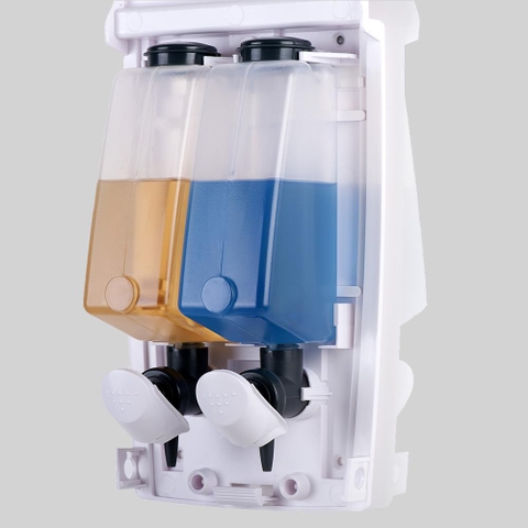 Hộp nhấn xà phòng 2 hộc nhựa ABS ATMOR model: DH-200-2