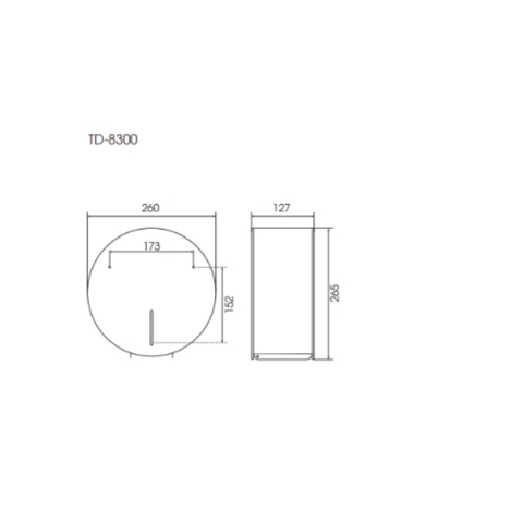Hộp giấy - inox SUS 304 ATMOR model: TD-8300