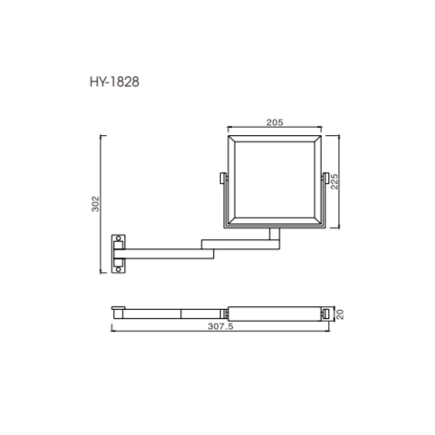 Gương treo tường vuông ATMOR Model: HY-1828
