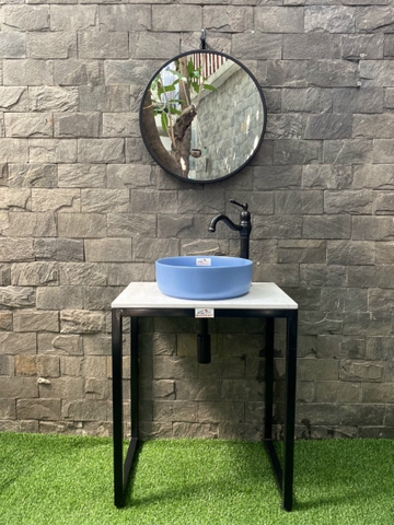Chậu Lavabo Đặt Bàn Màu Xanh EVEREST EV-CS06