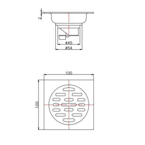 Phễu thoát sàn chống mùi hôi ATMOR Model: AH001