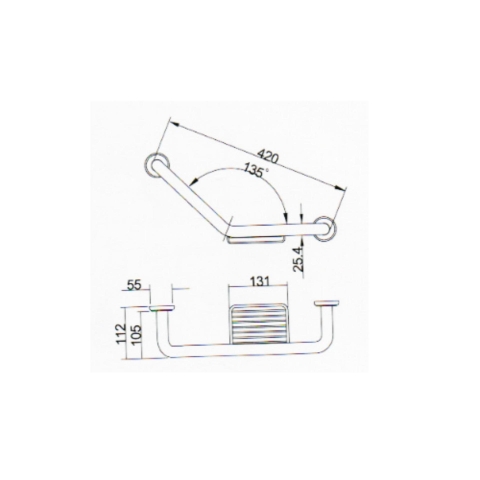 Tay vịn & khay xà phòng ATMOR model: HA-604
