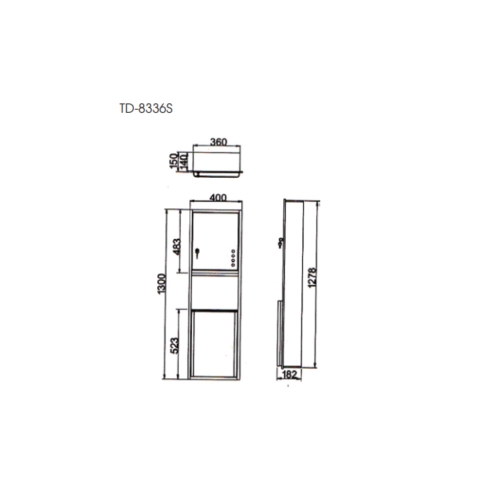 Hộp giấy âm tường - Inox SUS 304 ATMOR Model: TD-8336S