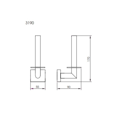 Trục giấy đứng inox SUS 304 ATMOR Model: 3190