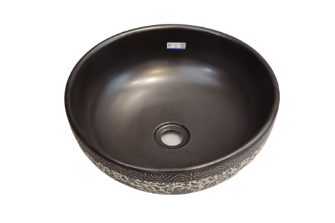 Lavabo Sứ Hoa Văn EVEREST EV-CĐ03