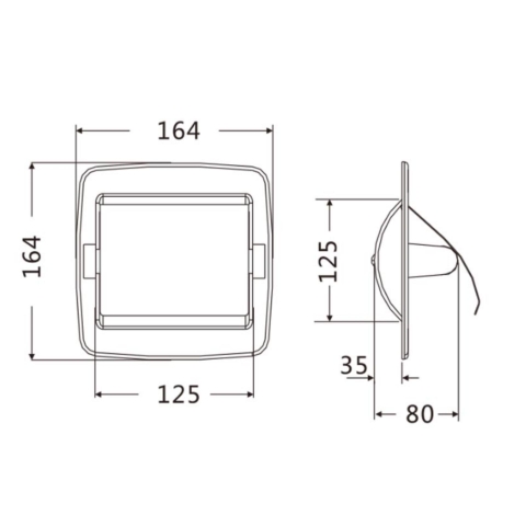 Trục giấy vệ sinh âm tường inox SUS 304 ATMOR Model: TD-232A (RJ-616)