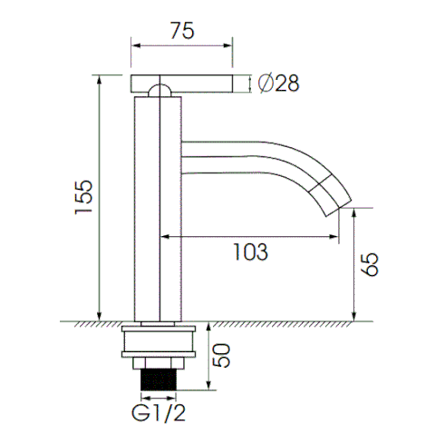 Vòi lavabo lạnh ATMOR Model: AI004