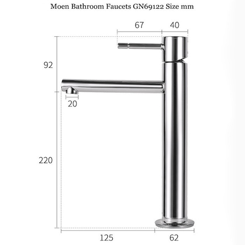 Bộ vòi lavabo cao MOEN - LUCERNE Model: GN69122