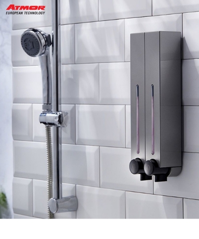 Hộp nhấn xà phòng 2 hộc nhựa ABS ATMOR Model: DH-700-2VP