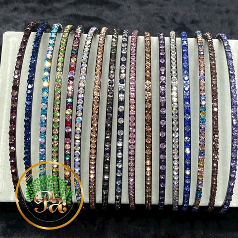 Băng đô cài tóc đính pha lê màu một hàng