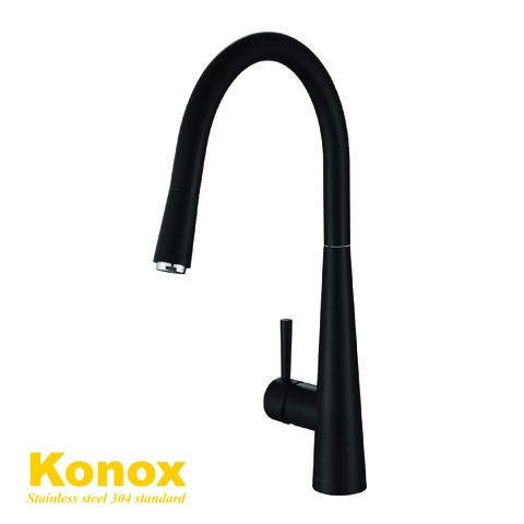 Vòi rửa bát rút dây Konox KN1901_BLACK