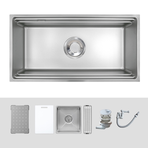 Chậu rửa bát 1 hố Kluger KG8644FS Plus