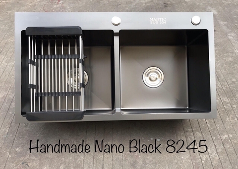 Chậu rửa bát Korea Nano black 8245