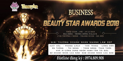 ĐÓN CHỜ CUỘC THI VINH DANH CÁC DOANH NHÂN NGÀNH LÀM ĐẸP BUSINESS BEAUTY STAR AWARDS 2018 TRONG GALA MẢNH GHÉP SẮC ĐẸP II