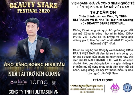 Công ty TNHH Ultrasun VN – Nhà tài trợ kim cương của sự kiện Beauty Stars Festival