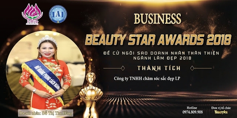 BÀ ĐỖ THU HẰNG - ĐỀ CỬ HẠNG MỤC DOANH NHÂN THÂN THIỆN CỦA NĂM TRONG LỄ VINH DANH BUSINESS BEAUTY STAR AWARDS 2018