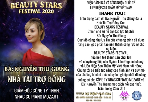 CEO Công ty TNHH Nhạc cụ Piano Mozart - Nhà tài trợ đồng cho sự kiện Beauty Stars Festival