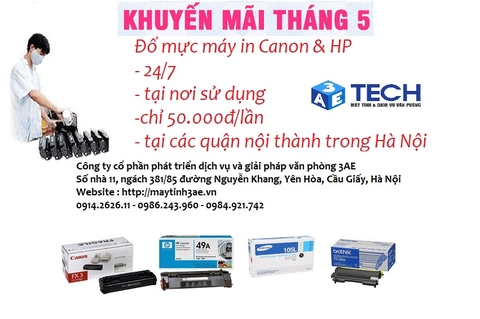 Đổ mực máy in tại Hà Nội