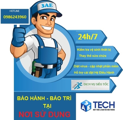 Bảo hành - bảo trì máy vi tính 24/7 tại nơi sử dụng