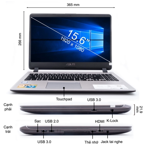Laptop Asus X507UF-EJ074T