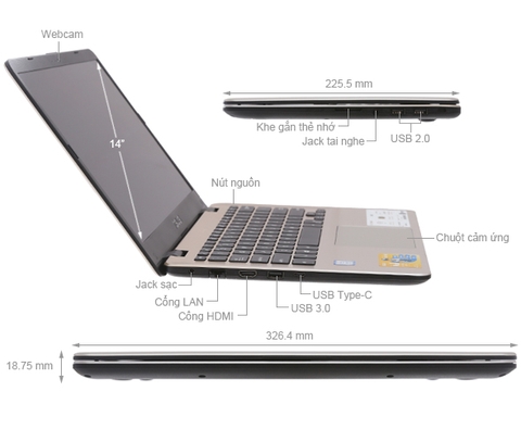 Laptop Asus X405UA-EB785T