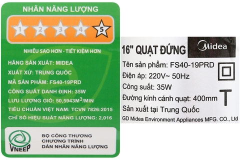 Quạt đứng Midea FS40-19PRD