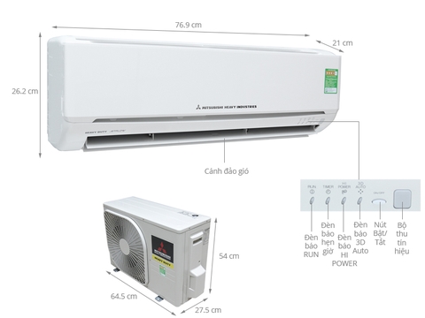 ĐIỀU HÒA MITSUBISHI HEAVY SRK/SRC13CRS-S5 13.000BTU 1 CHIỀU