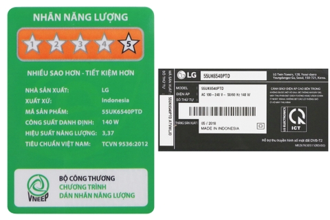 Smart Tivi LG 4K 55 inch 55UK6540PTD