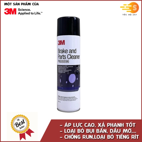 Dung dịch tẩy rửa phanh ô tô 3M 08896 600ml - làm sạch bụi bẩn, dầu mỡ, cát đất, rỉ sét