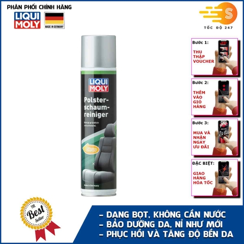 Chai xịt bọt vệ sinh ghế da, nỉ hương chanh Liqui Moly 1539