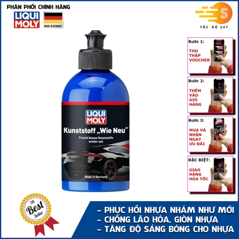 Kem dưỡng và phục hồi chi tiết nhựa nhám chuyên dụng Liqui Moly 1552 - Bảo vệ nhựa ngoài, Phục hồi nhựa bị lão hóa, phai màu