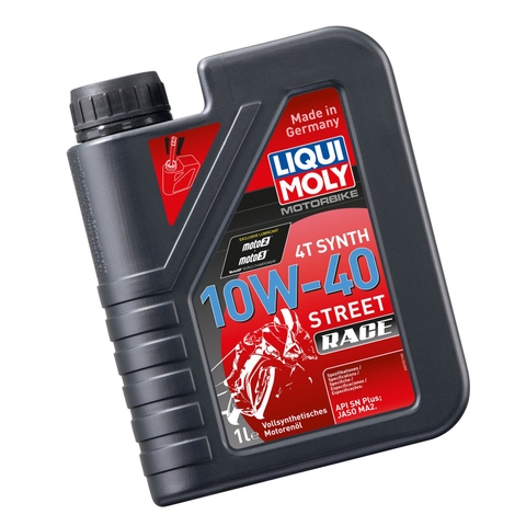 Dầu nhớt tổng hợp động cơ cho xe số, xe máy phân khối lớn, xe côn tay Liqui Moly 10W40 Race 20753 1lít - Phù hợp cho xe chạy xa, chạy phượt, leo dốc giúp máy bốc, chạy êm xe mát máy
