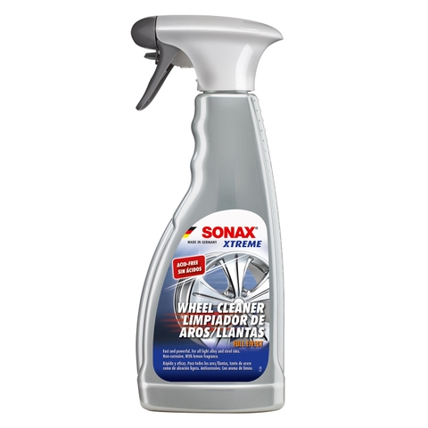 Chai xịt vệ sinh vành xe, mâm xe, hợp kim và vành thép má phanh không chứa acid Sonax 230200 500ml - làm sạch bụi bẩn, loại bỏ rỉ sét, bột sắt, bột phanh, không ăn mòn