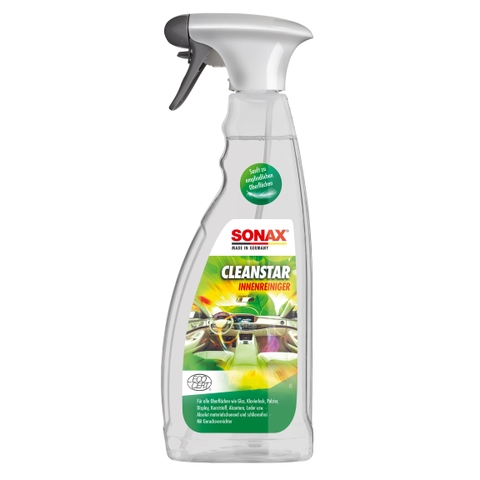 Chai xịt vệ sinh nội thất xe hơi Cleanstar Sonax 253400 750ml - Khử mùi khó chịu, làm sạch đa năng