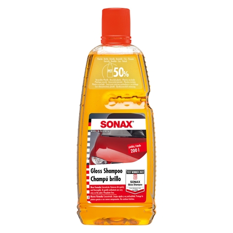 Xà bông rửa xe đậm đặc 1:200 siêu sạch bóng Sonax 314300 1lit - bảo vệ sơn xe, làm sạch nhanh toàn diện, an toàn cho da tay