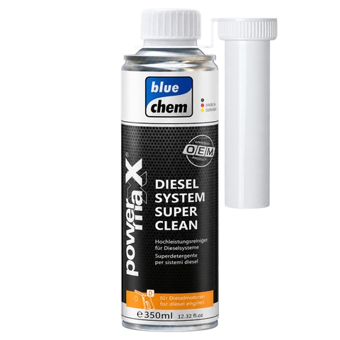 Phụ gia vệ sinh hệ thống dầu diesel toàn diện Bluechem 33397E 350ml - Làm Sạch Kim Phun & Đường Ống, Tối Ưu Động Cơ