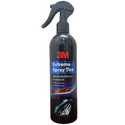 Chai xịt bảo dưỡng lốp và mâm xe ô tô cao cấp 3M Extreme Spray Tire 39042E 400ml (Hàng Thái)
