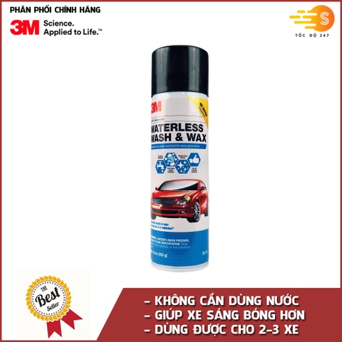 Chai xịt bọt rửa xe không cần nước và đánh bóng nhanh 3M 39110