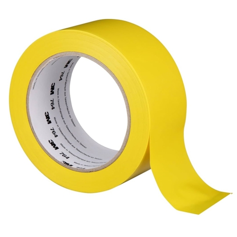 Băng keo dán nền chịu nhiệt màu vàng 50mm x 33m 3M 764 - phân chia khu vực, vị trí, làn đường, cảnh báo nguy hiểm