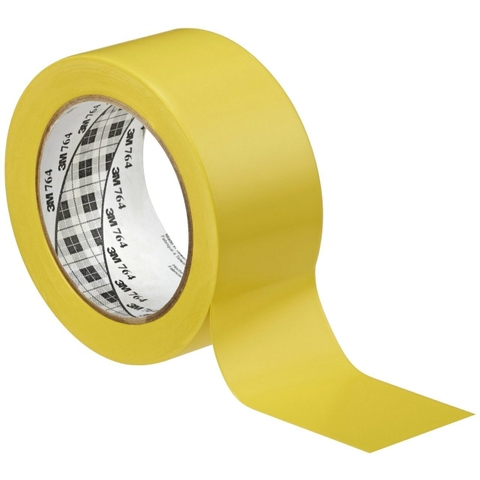 Băng keo dán nền chịu nhiệt màu vàng 50mm x 33m 3M 764 - phân chia khu vực, vị trí, làn đường, cảnh báo nguy hiểm