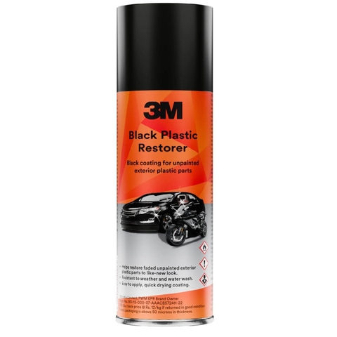 Chai sơn xịt phục hồi nhựa đen, nhựa đen nhám 3M 3M-BPR 330g - Bảo vệ nhựa ngoài, Phục hồi nhựa bị lão hóa, phai màu
