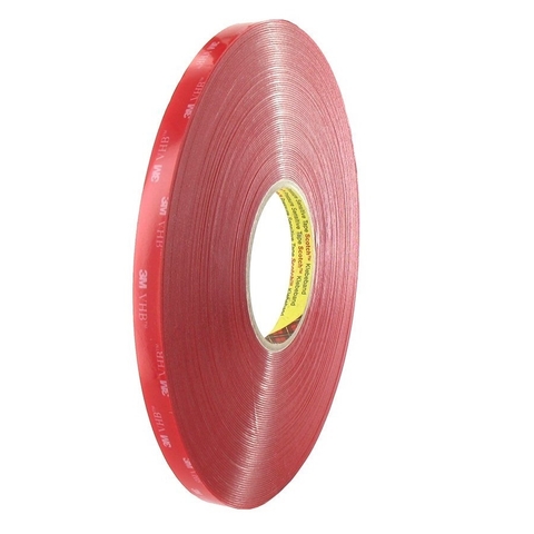 Băng keo 2 mặt cường lực siêu dính VHB trong suốt dài 33m 3M 4910 - nhiều kích thước, cắt theo yêu cầu, có VAT, dán gọn, bám chắc, thẩm mỹ