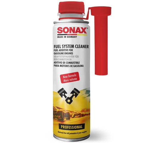 Phụ gia vệ sinh buồng đốt ô tô Fuel System Cleaner Sonax 515200 300ml – Vệ sinh hệ thống xăng, làm sạch kim phun, hỗ trợ tiết kiệm nhiên liệu
