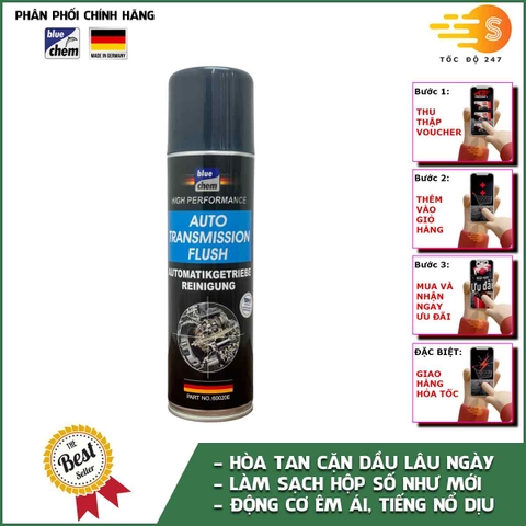 Phụ gia nhớt vệ sinh hộp số tự động cho xe ô tô Auto transmision Flush Bluechem 60020E