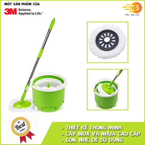 Bộ lau nhà 360 độ nhỏ gọn cao cấp Scotch-Brite 3M BLN-360