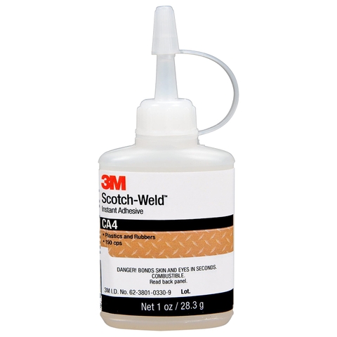 Keo dán nhanh trong suốt siêu dính Scotch-Weld 28.3g 3M Scotch-Weld CA4 - Hàng Mỹ, dán được trên nhiều vật liệu, thẩm mỹ cao