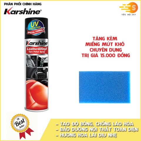 Chai xịt chăm sóc và bảo dưỡng nội thất ô tô Karshine 500ml
