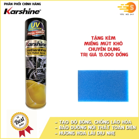 Chai xịt chăm sóc và bảo dưỡng nội thất ô tô Karshine 500ml