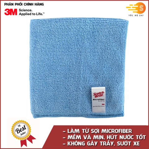 Khăn lau ô tô chuyên dụng chống trầy xước Microfiber 3M 30x30cm