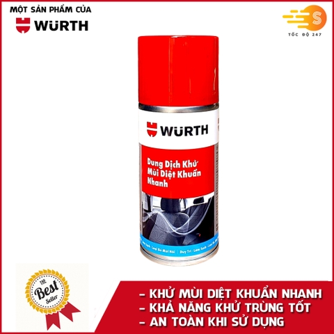 Chai xịt khử mùi diệt khuẩn nội thất bên trong ô tô hoặc phòng kín Wurth WU-KM150